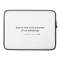 Laptop Sleeve - 1 Timothy 6:17-19