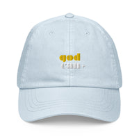 Embroidered pastel baseball hat - Matthew 19:26