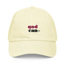 Embroidered pastel baseball hat - Matthew 19:26