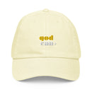 Embroidered pastel baseball hat - Matthew 19:26