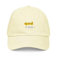 Embroidered pastel baseball hat - Matthew 19:26