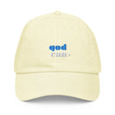 Embroidered pastel baseball hat - Matthew 19:26