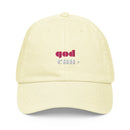 Embroidered pastel baseball hat - Matthew 19:26