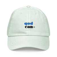 Embroidered pastel baseball hat - Matthew 19:26