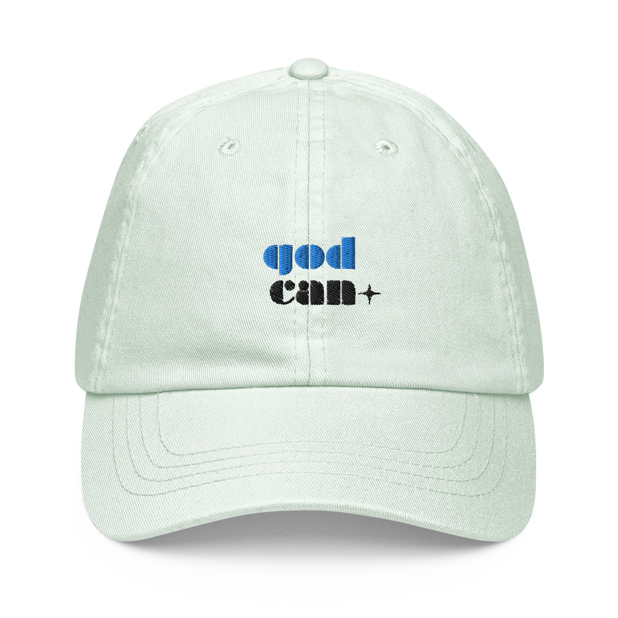 Embroidered pastel baseball hat - Matthew 19:26