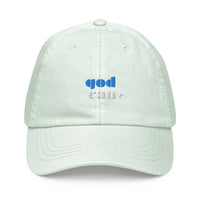 Embroidered pastel baseball hat - Matthew 19:26