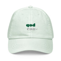 Embroidered pastel baseball hat - Matthew 19:26