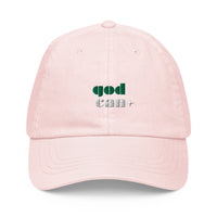 Embroidered pastel baseball hat - Matthew 19:26