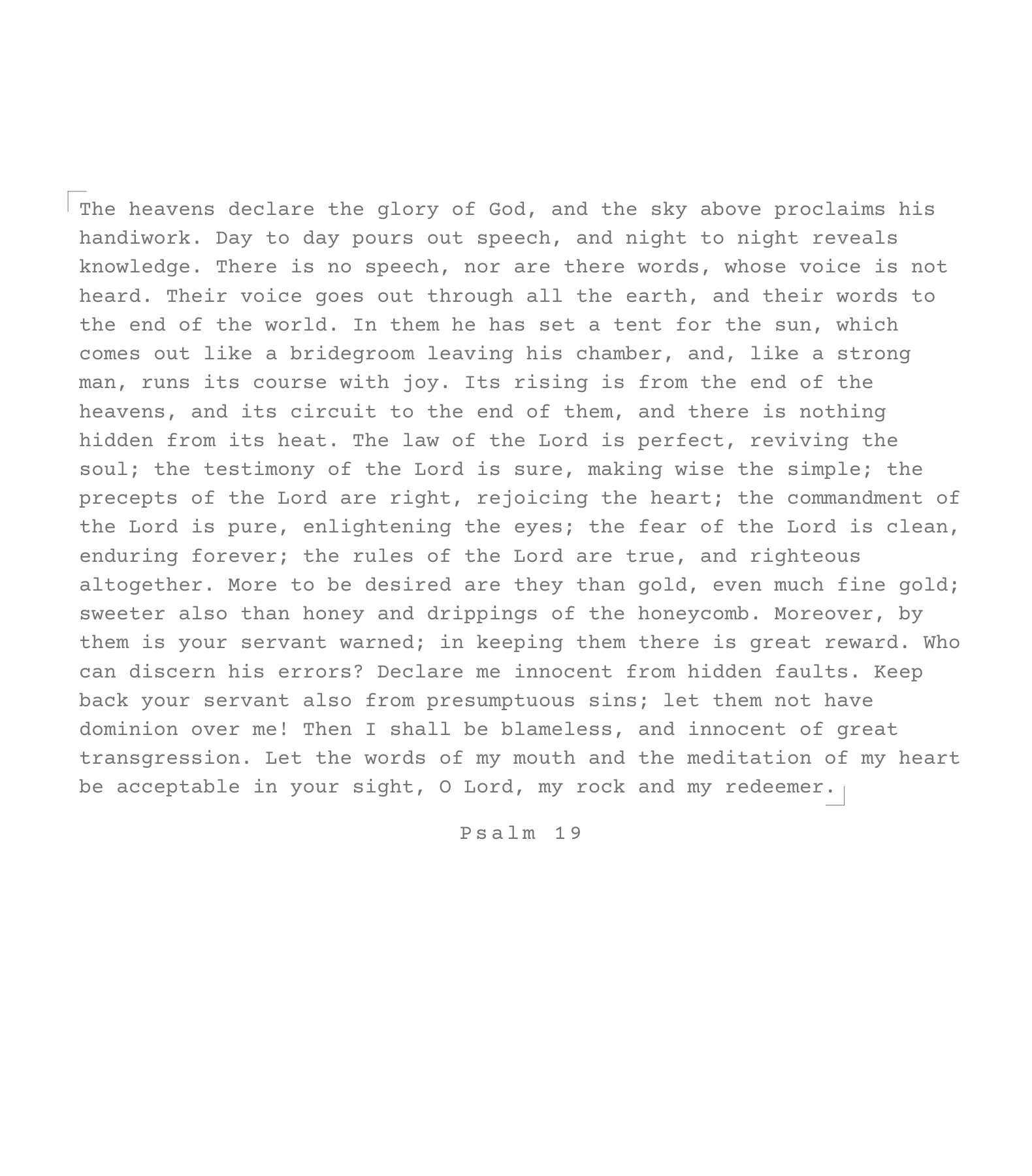 White glossy mug - Psalm 19