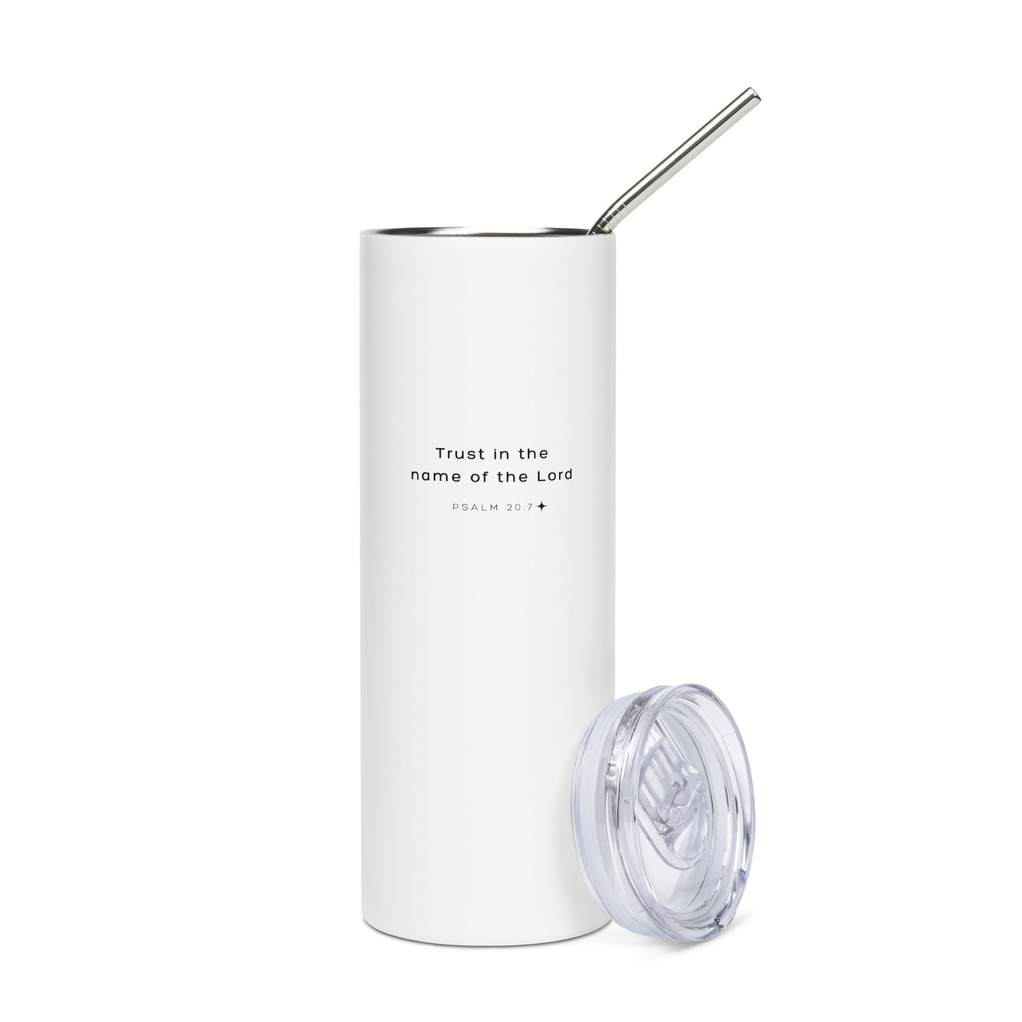 Stainless steel tumbler - Psalm 20:7