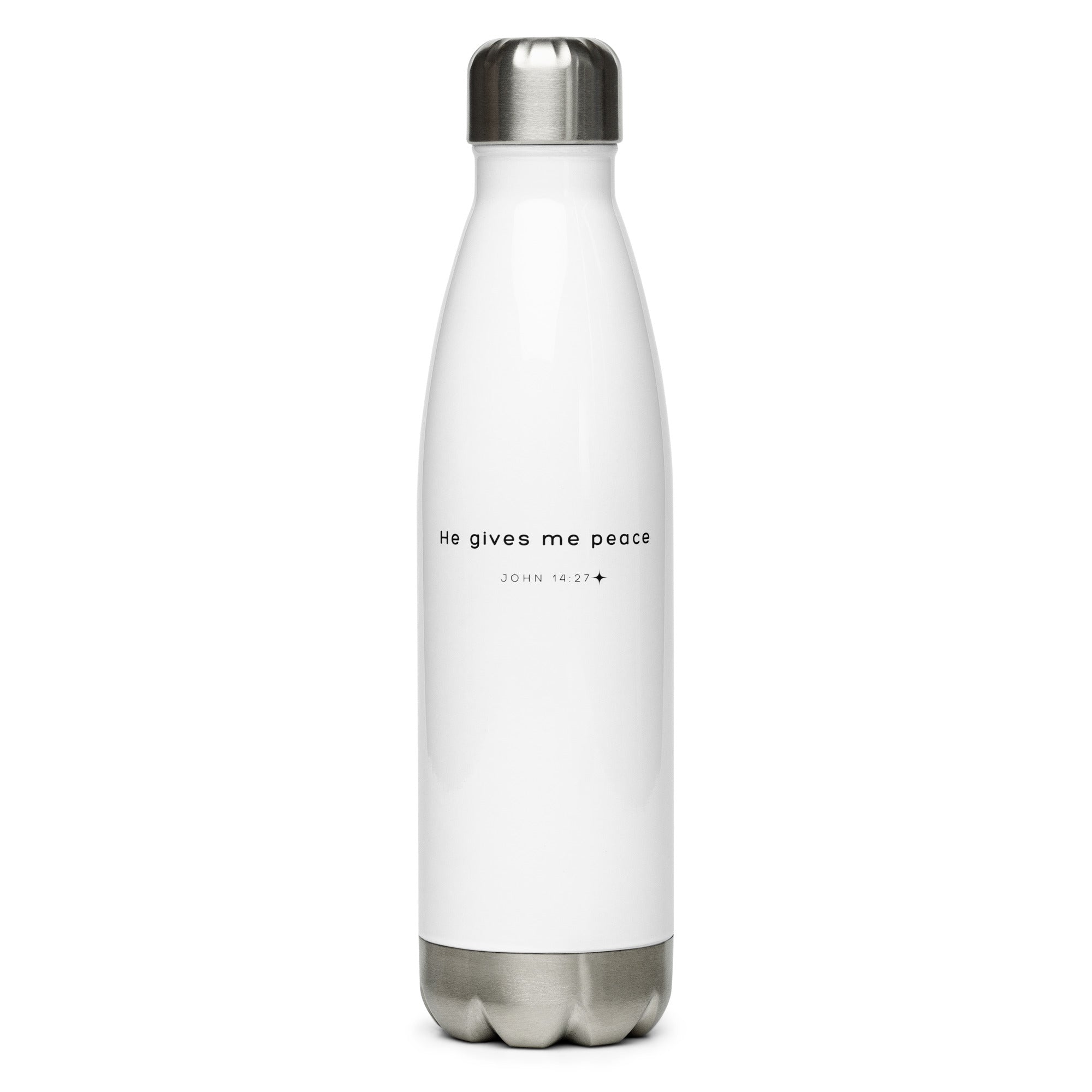 Stainless steel water bottle - John 14:27