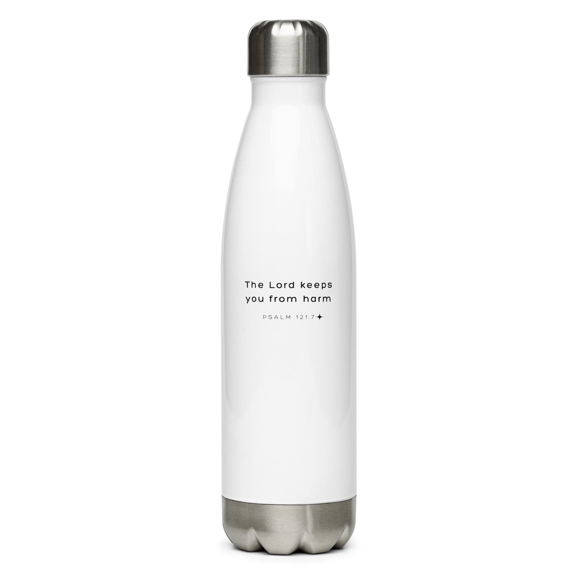 Stainless steel water bottle - Psalm 121:7