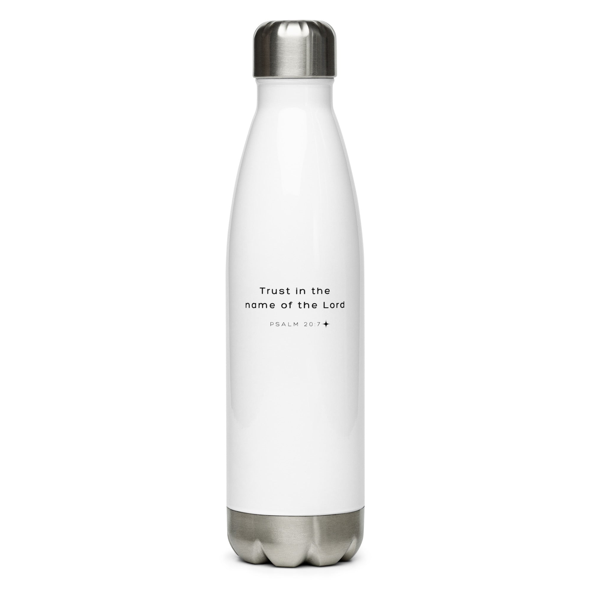 Stainless steel water bottle - Psalm 20:7