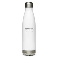 Stainless steel water bottle - Matthew 7:7