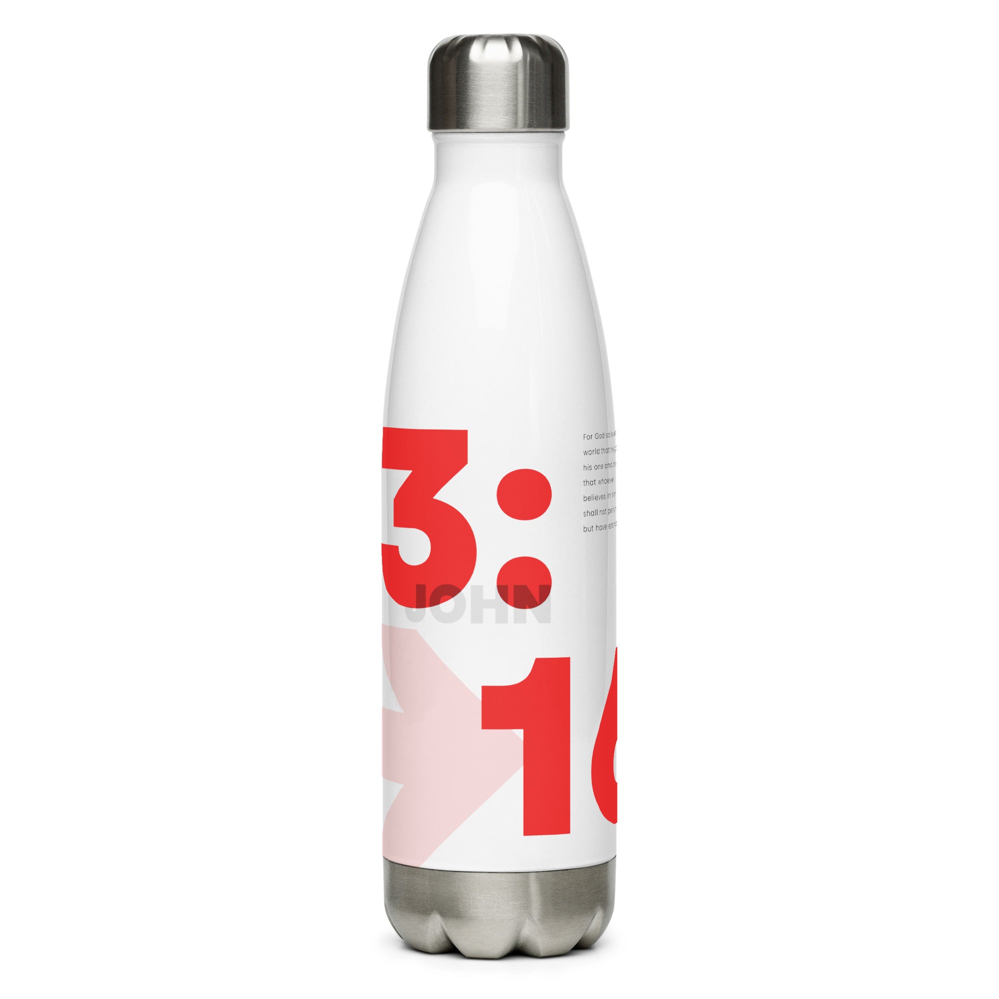 Stainless steel water bottle - John 3:16