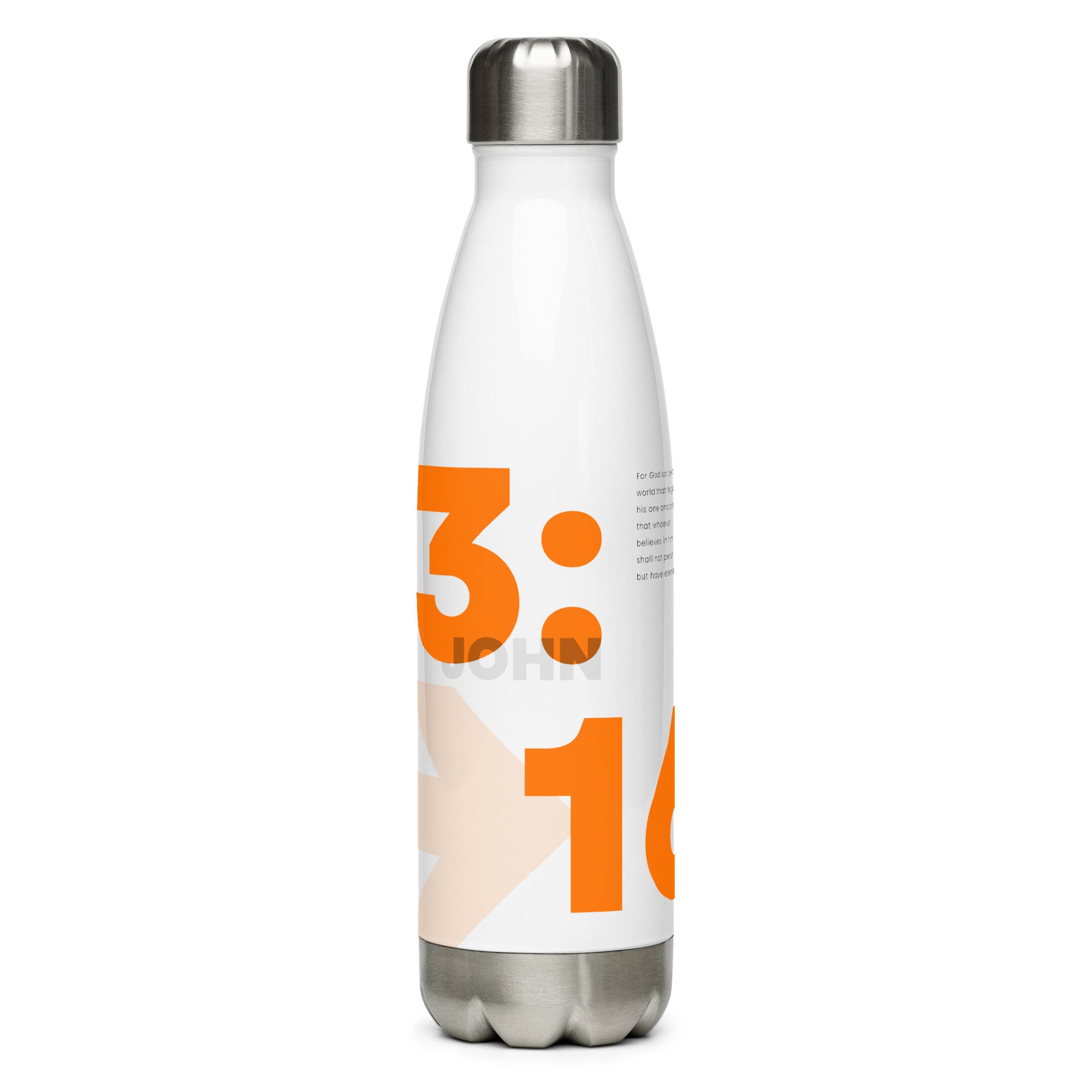 Stainless steel water bottle - John 3:16