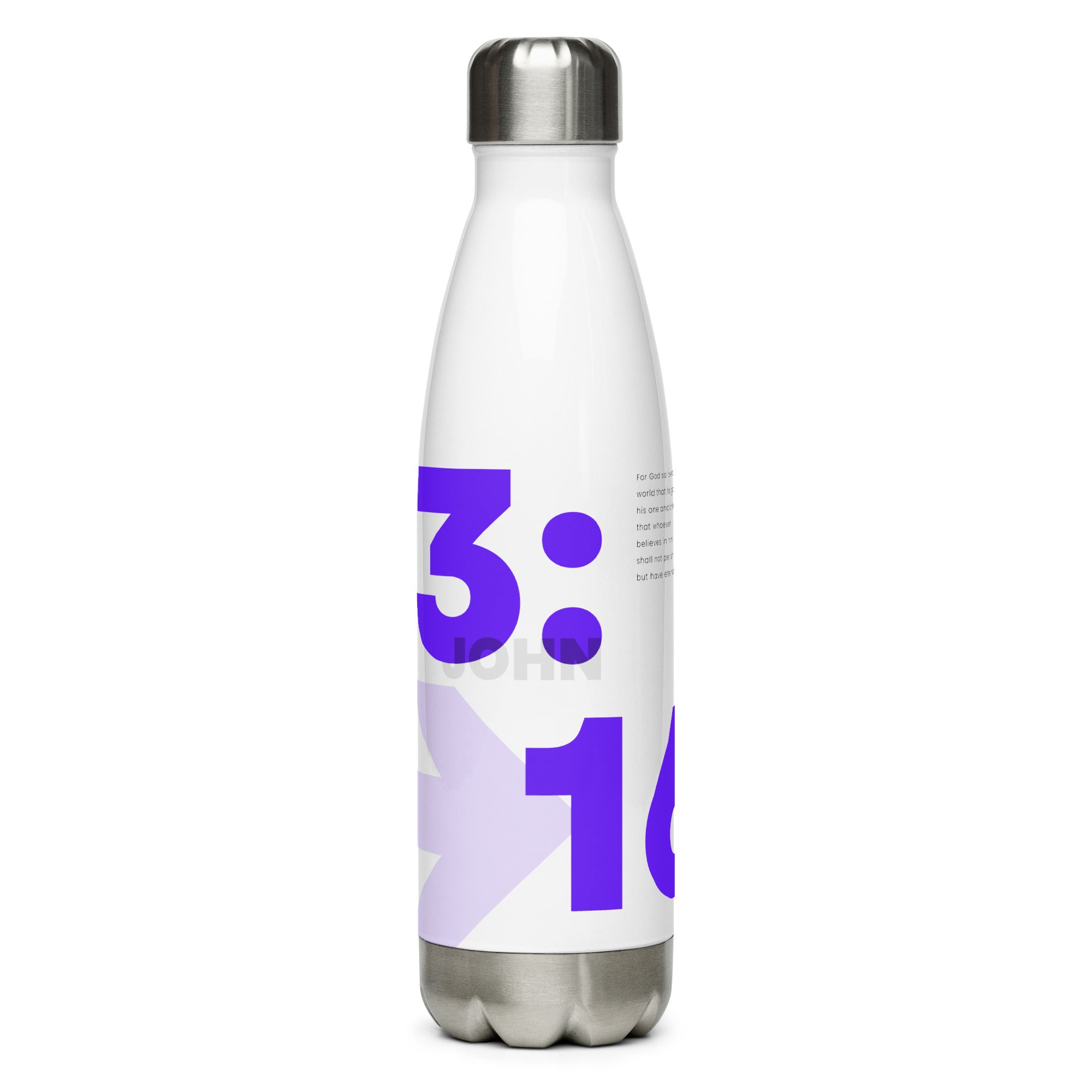 Stainless steel water bottle - John 3:16