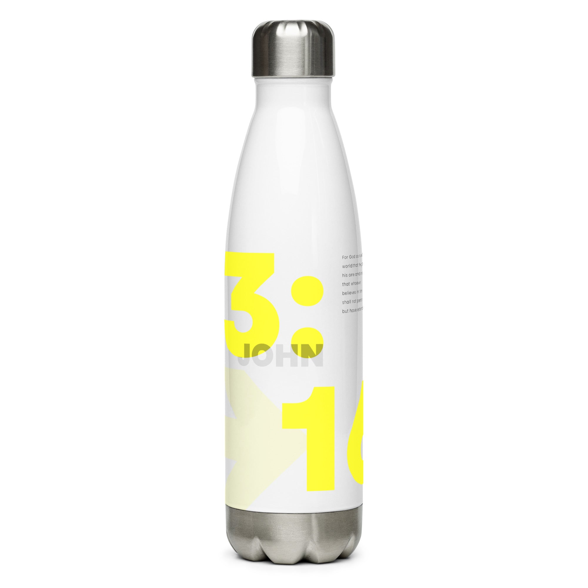 Stainless steel water bottle - John 3:16