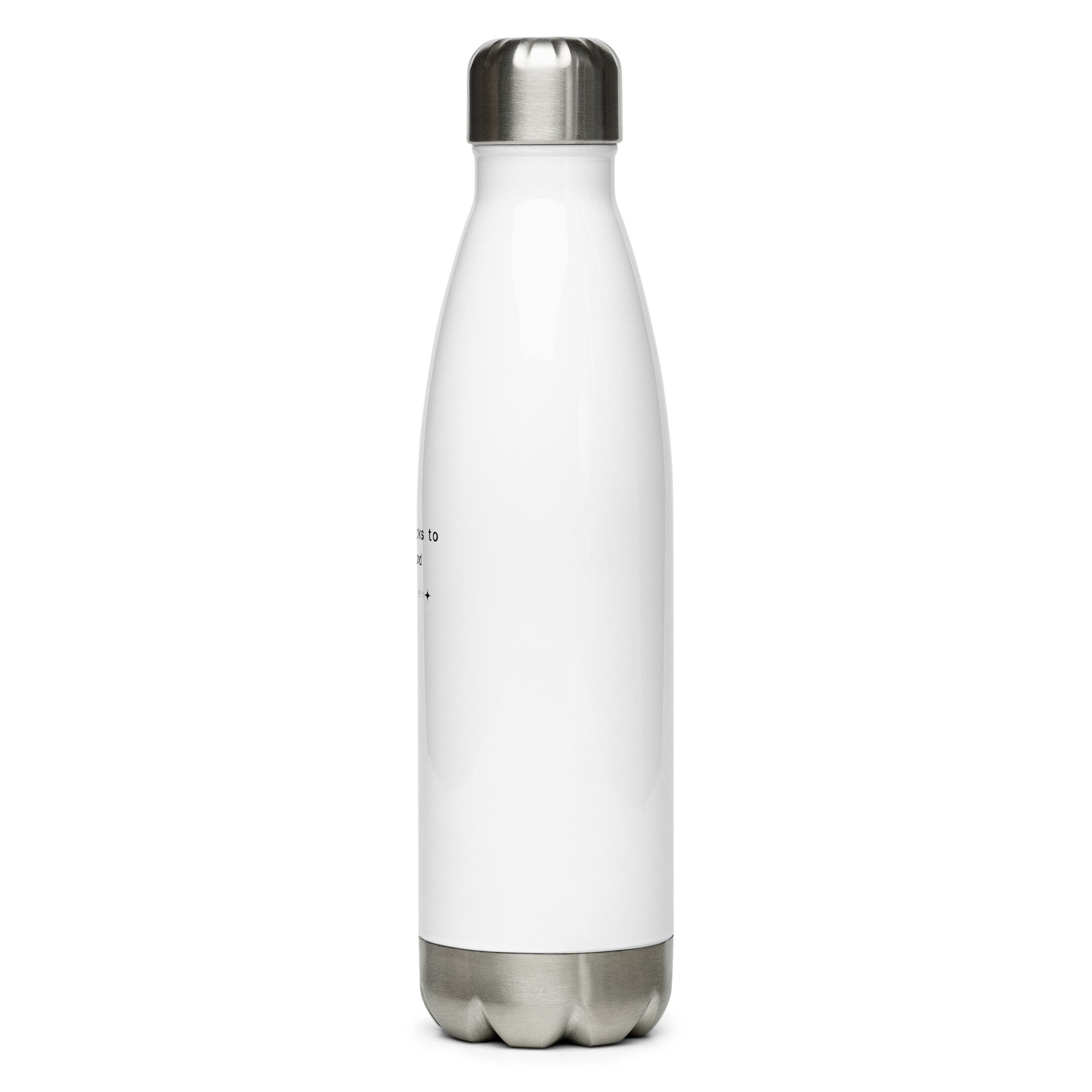 Stainless steel water bottle - Psalm 136:1