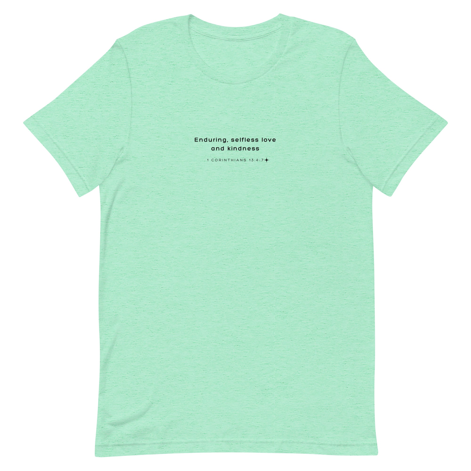 Unisex t-shirt - 1 Corinthians 13:4-7