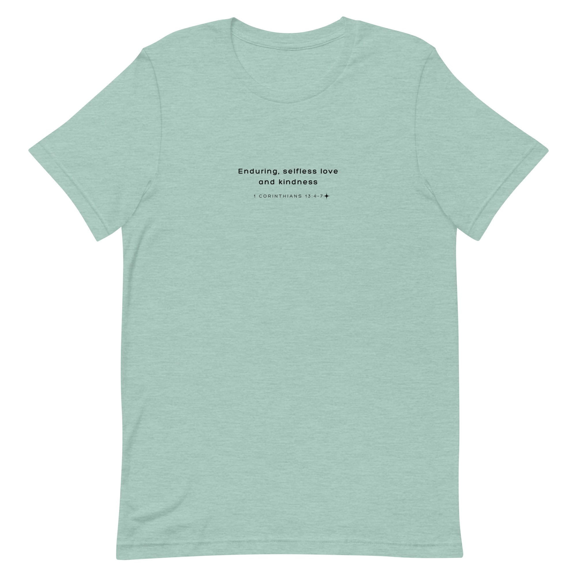 Unisex t-shirt - 1 Corinthians 13:4-7