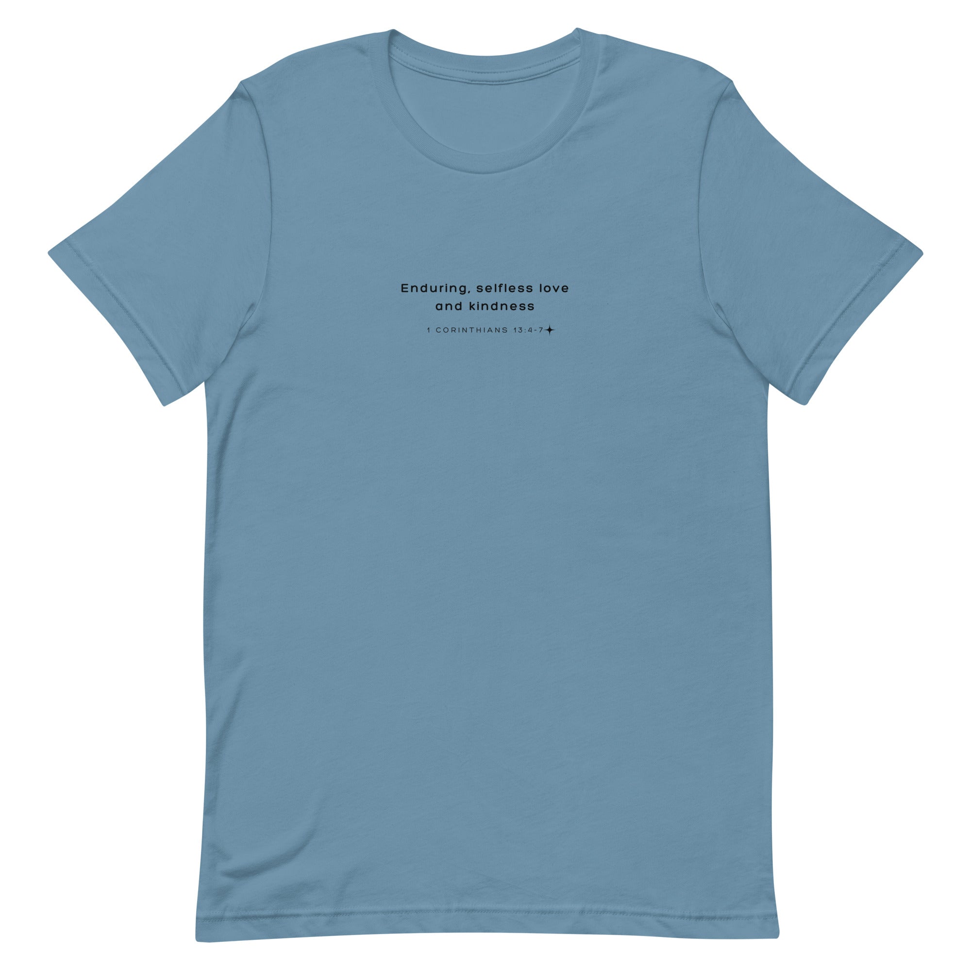 Unisex t-shirt - 1 Corinthians 13:4-7