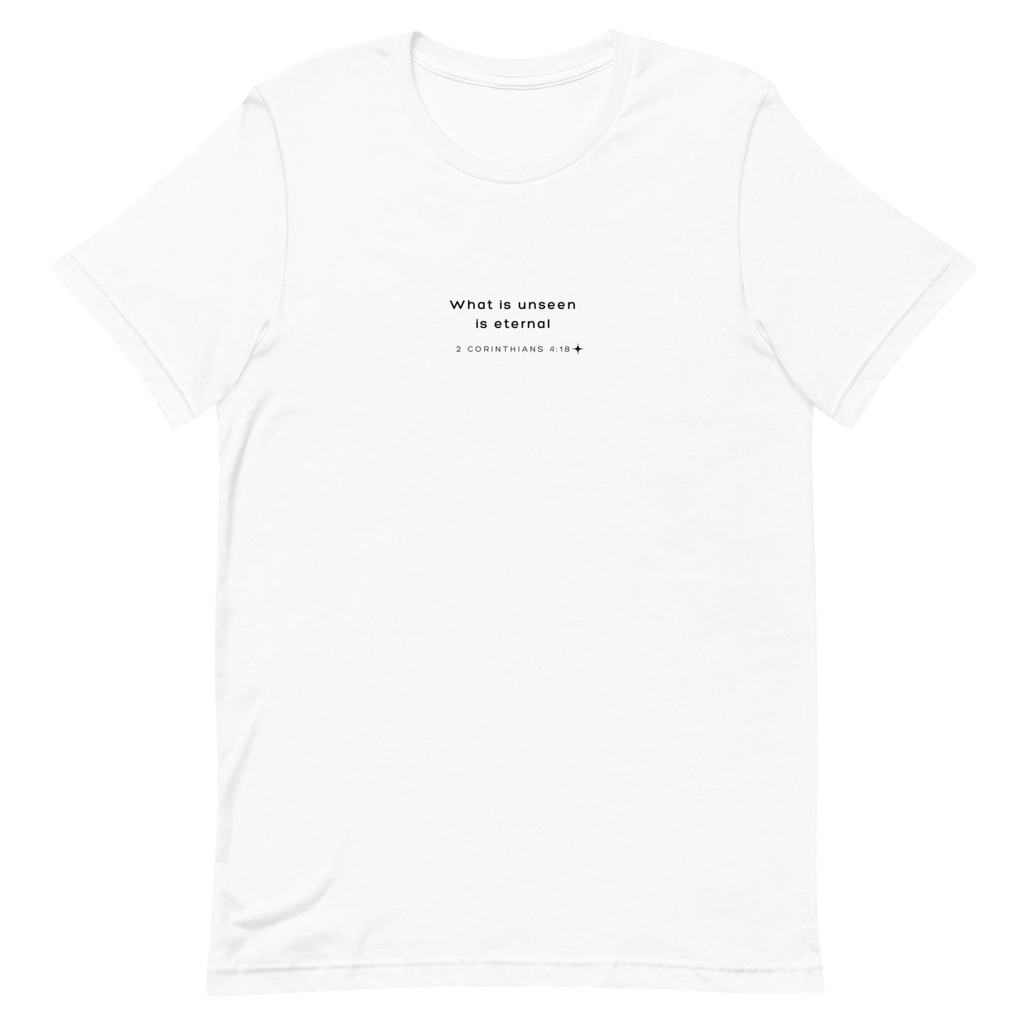Unisex t-shirt - 2 Corinthians 4:18