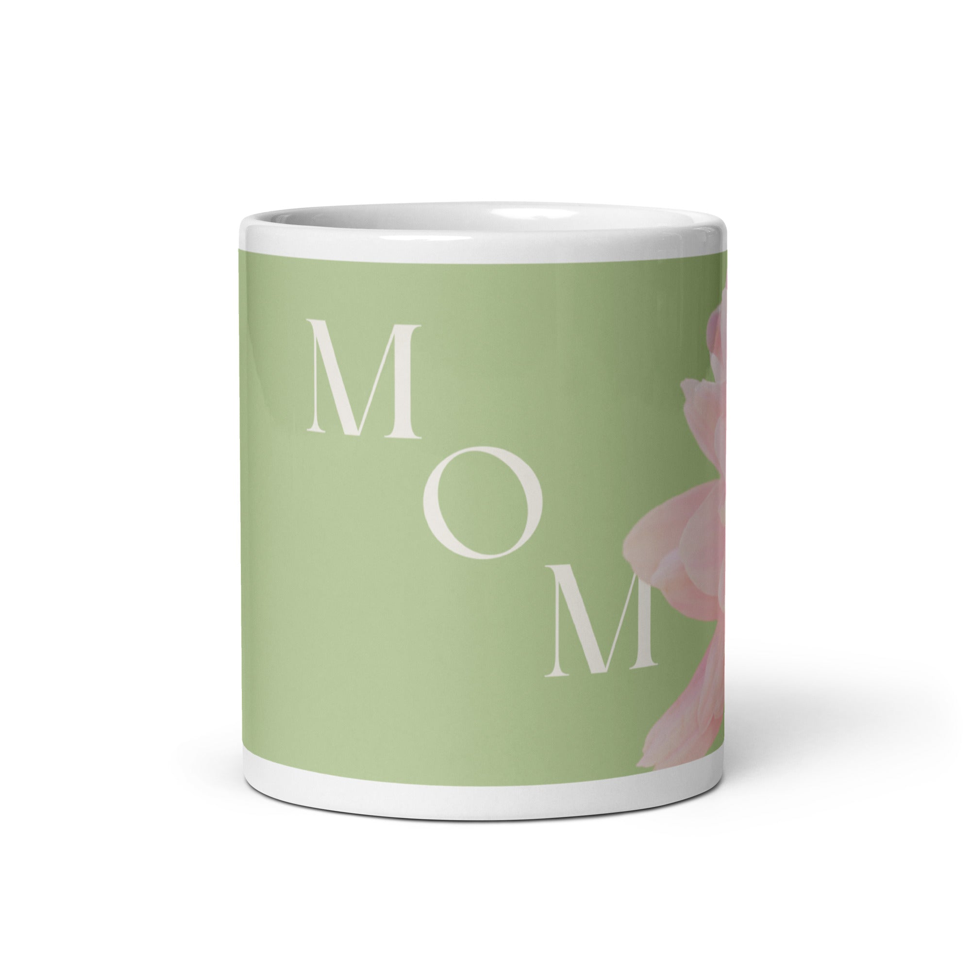 White glossy mug - love you Mom