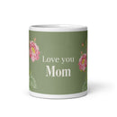 White glossy mug - love you Mom