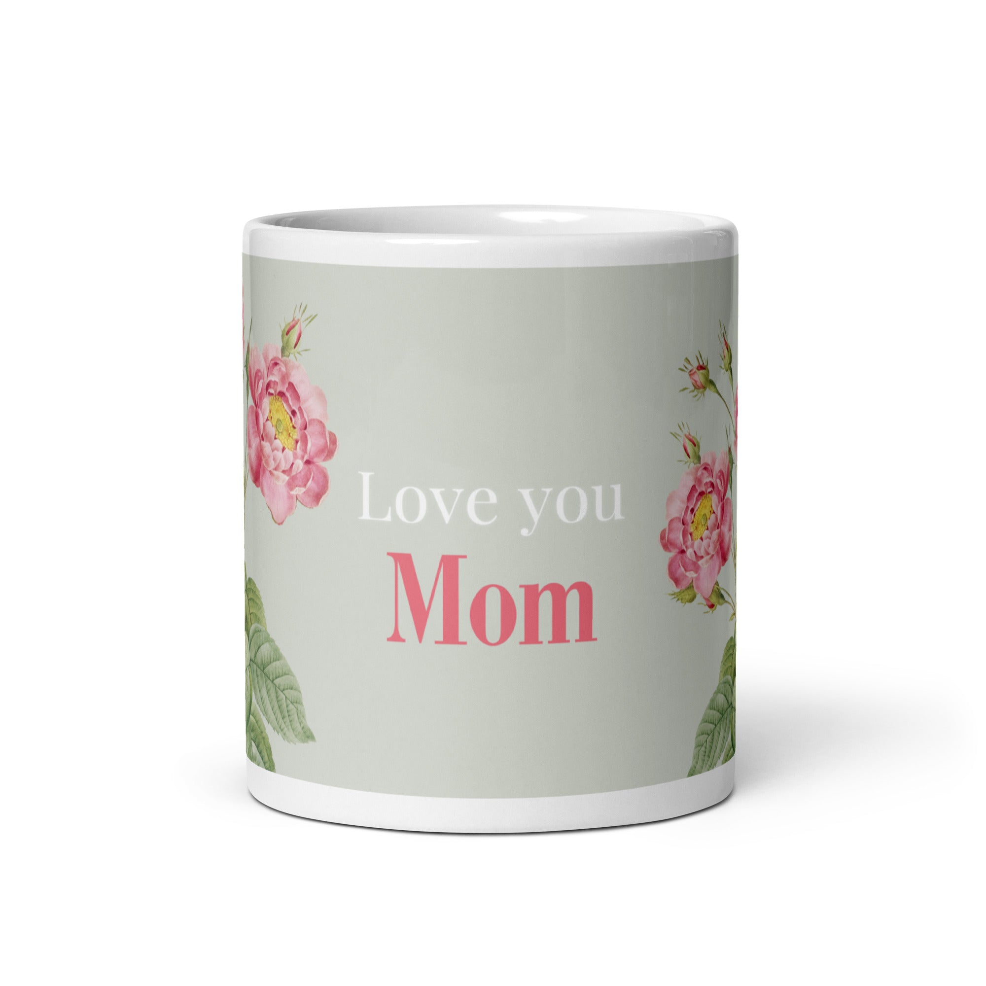 White glossy mug - love you Mom