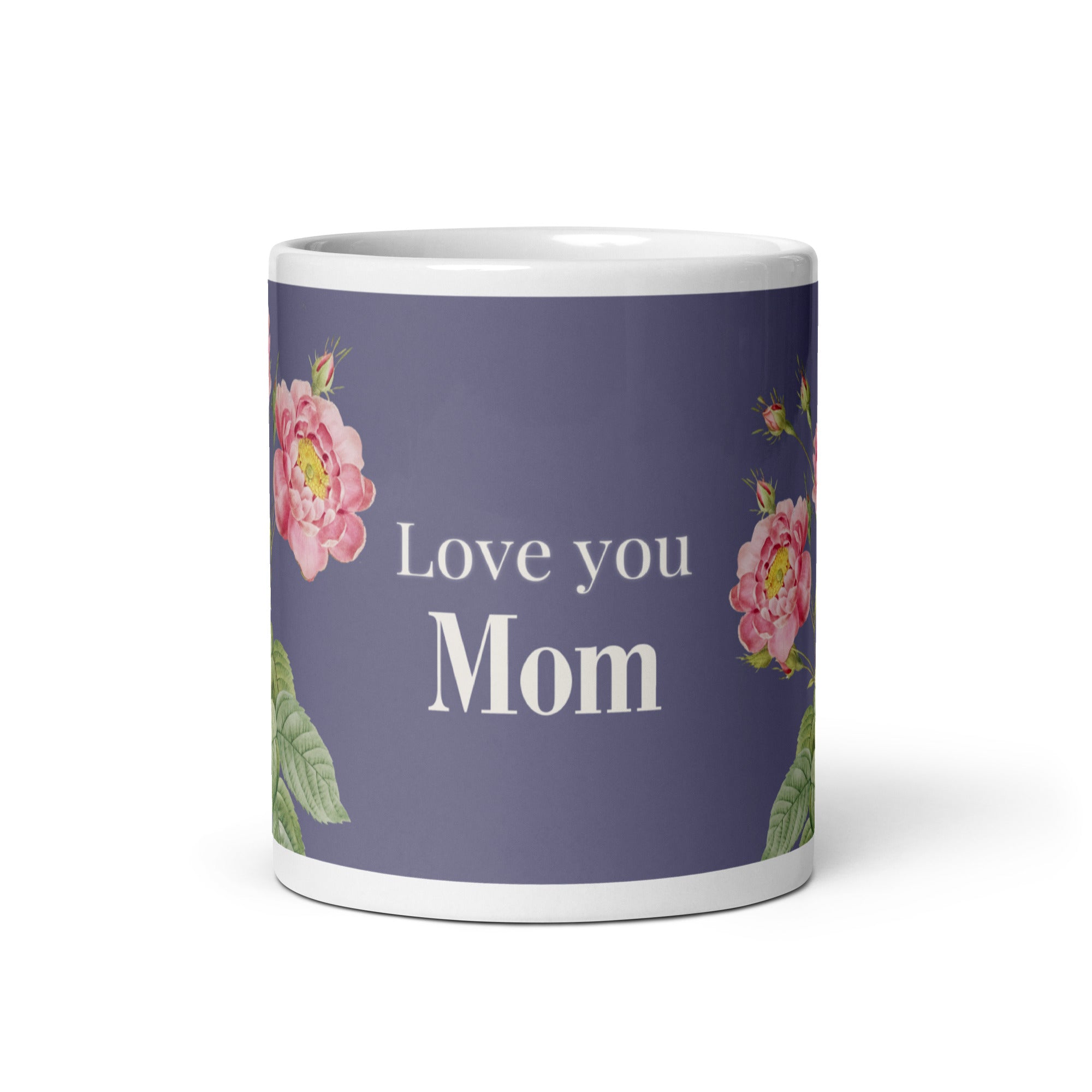 White glossy mug - love you Mom