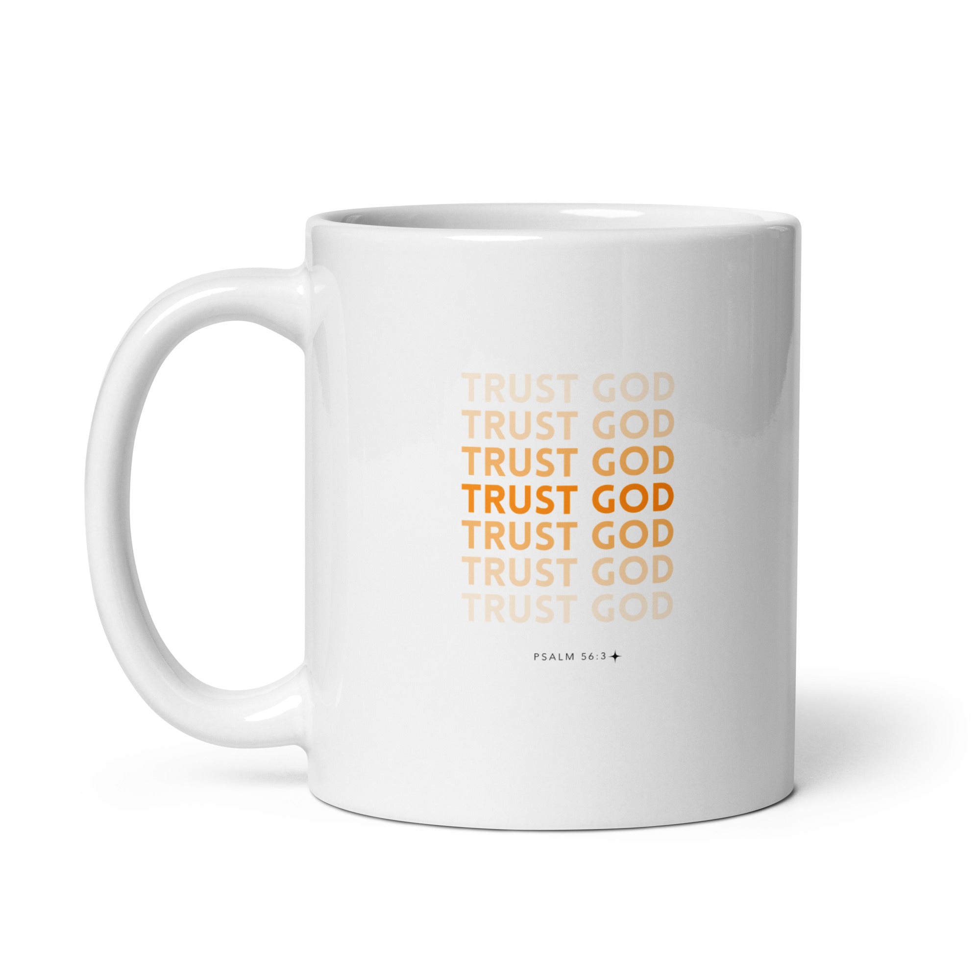 White glossy mug - Psalm 56:3