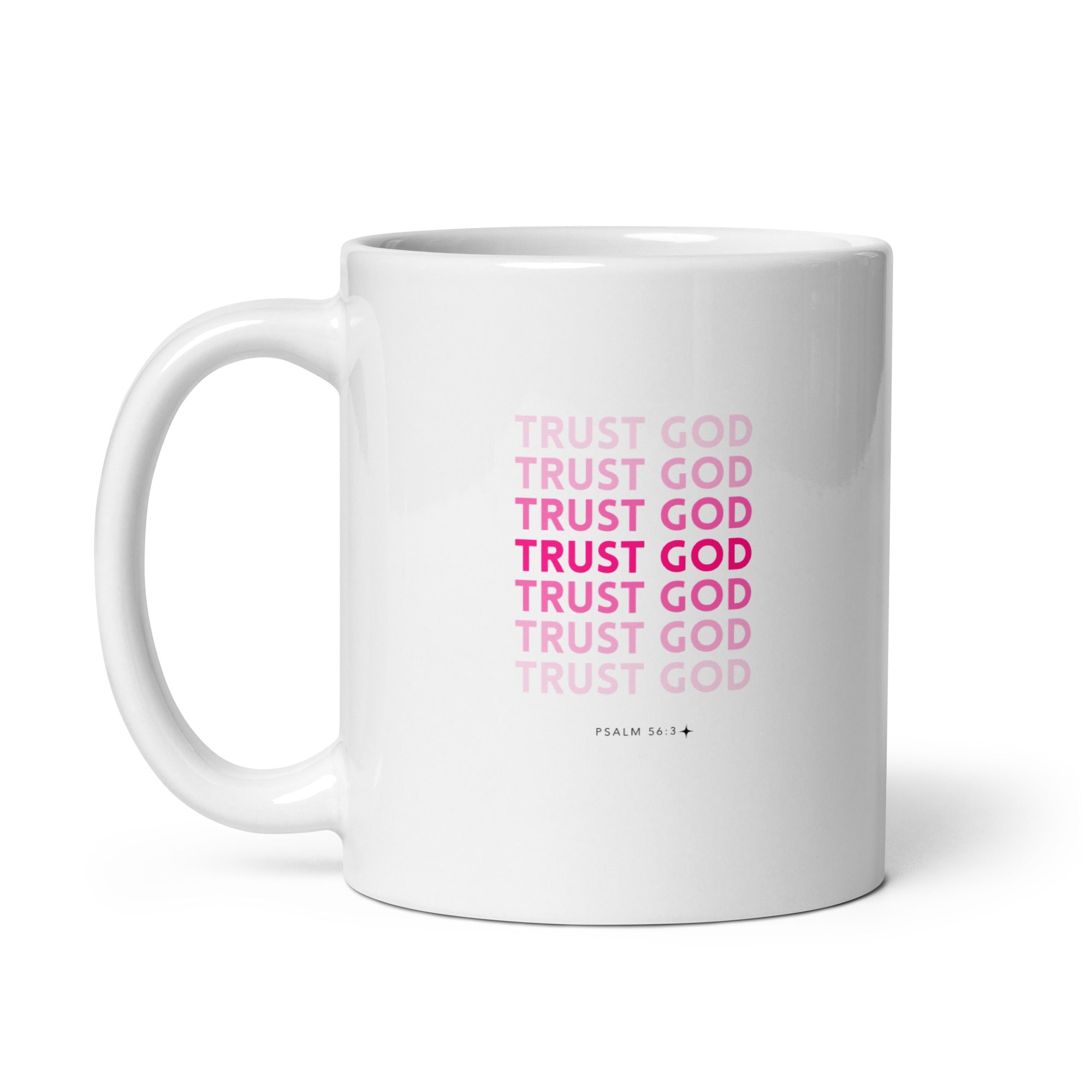 White glossy mug - Psalm 56:3