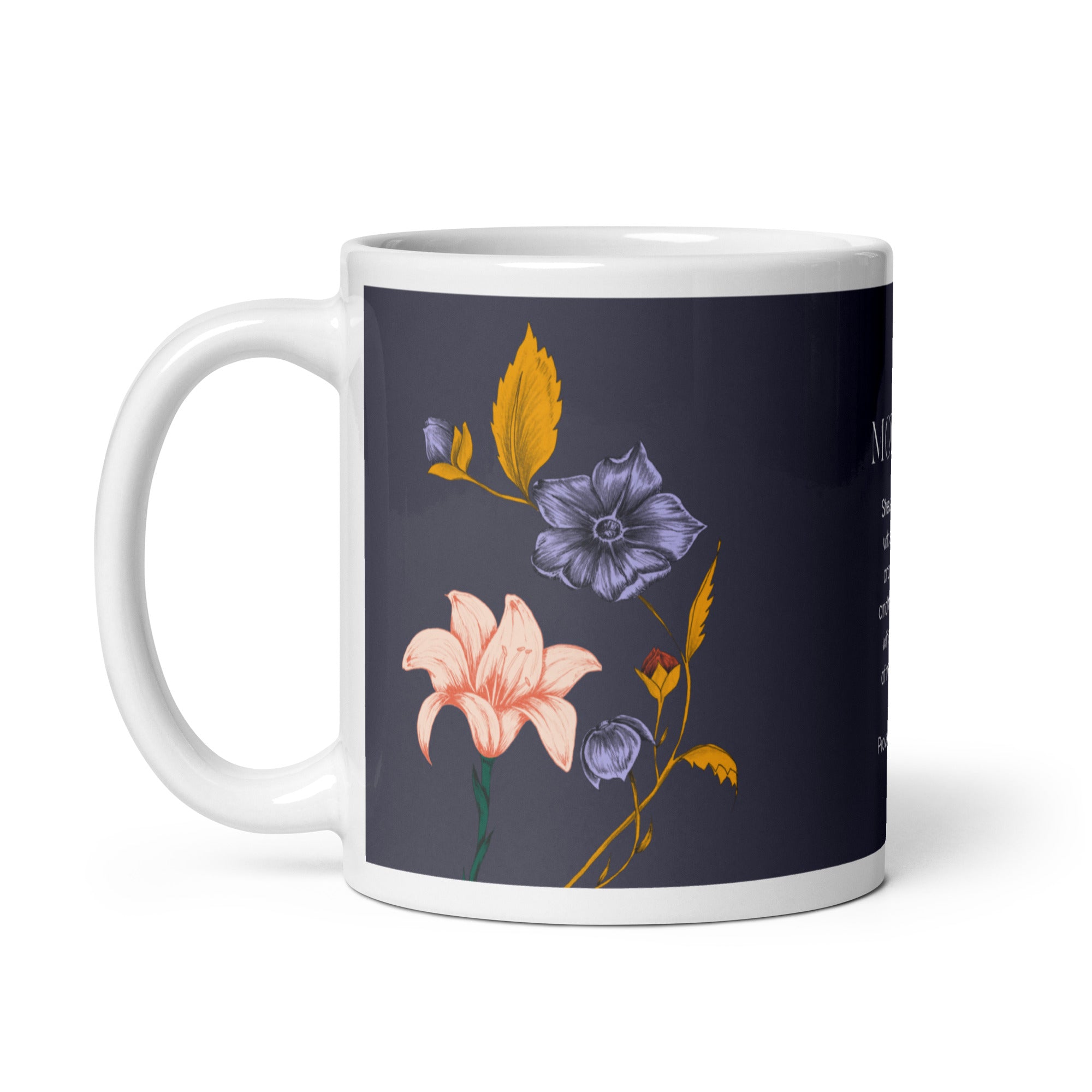 White glossy mug - Mother - Proverbs 31:25