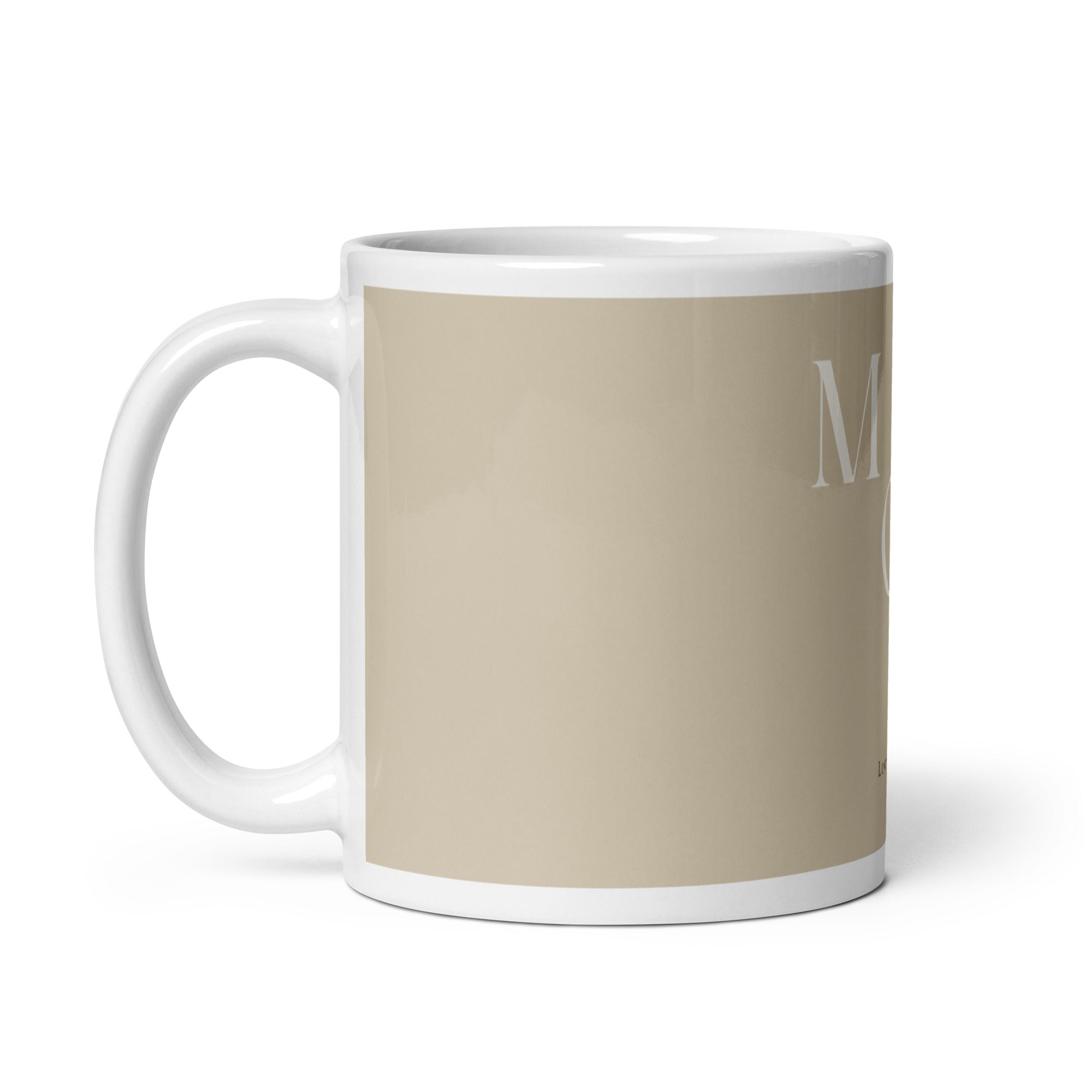 White glossy mug - love you Mom