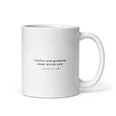 White glossy mug -  Psalm 23:1-6