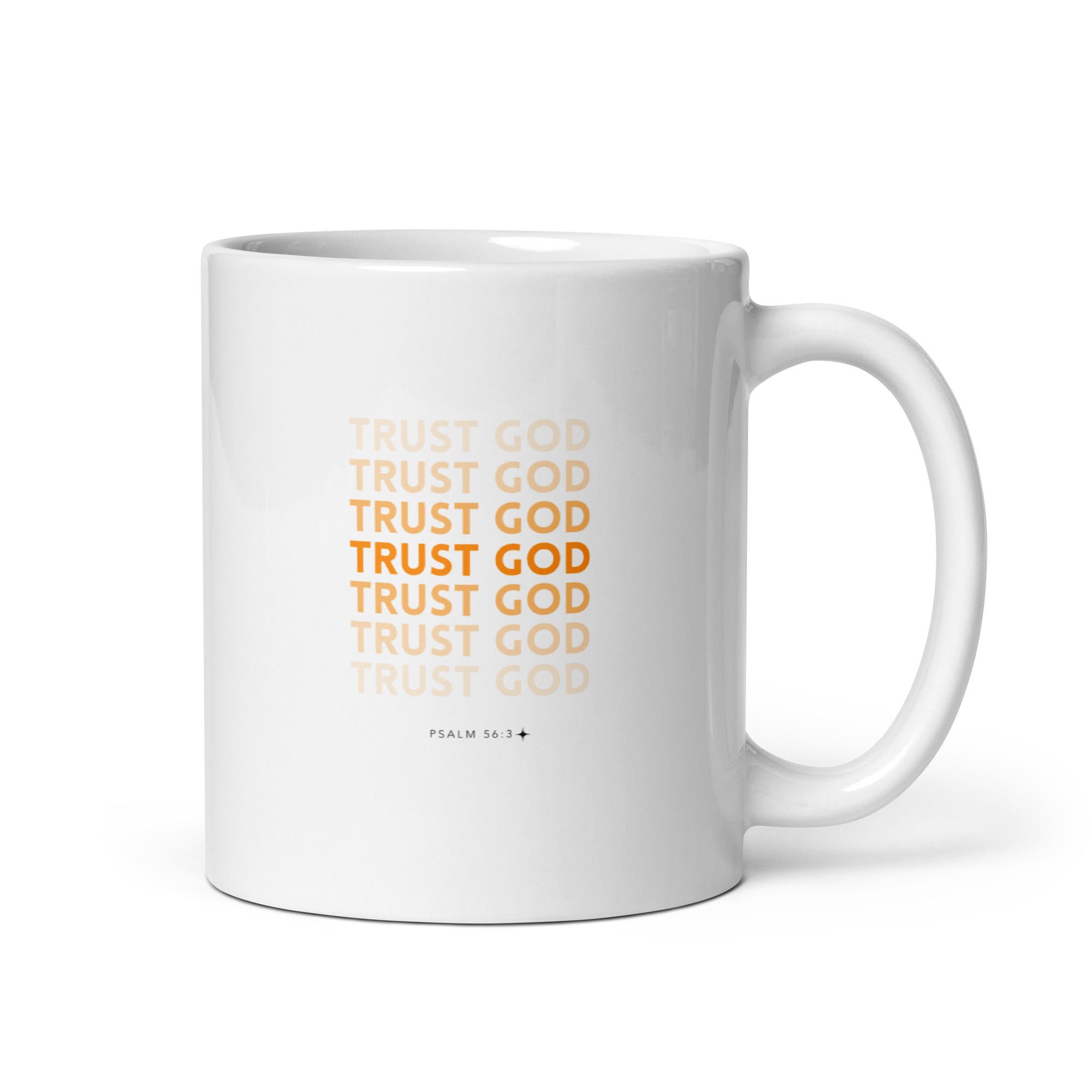 White glossy mug - Psalm 56:3