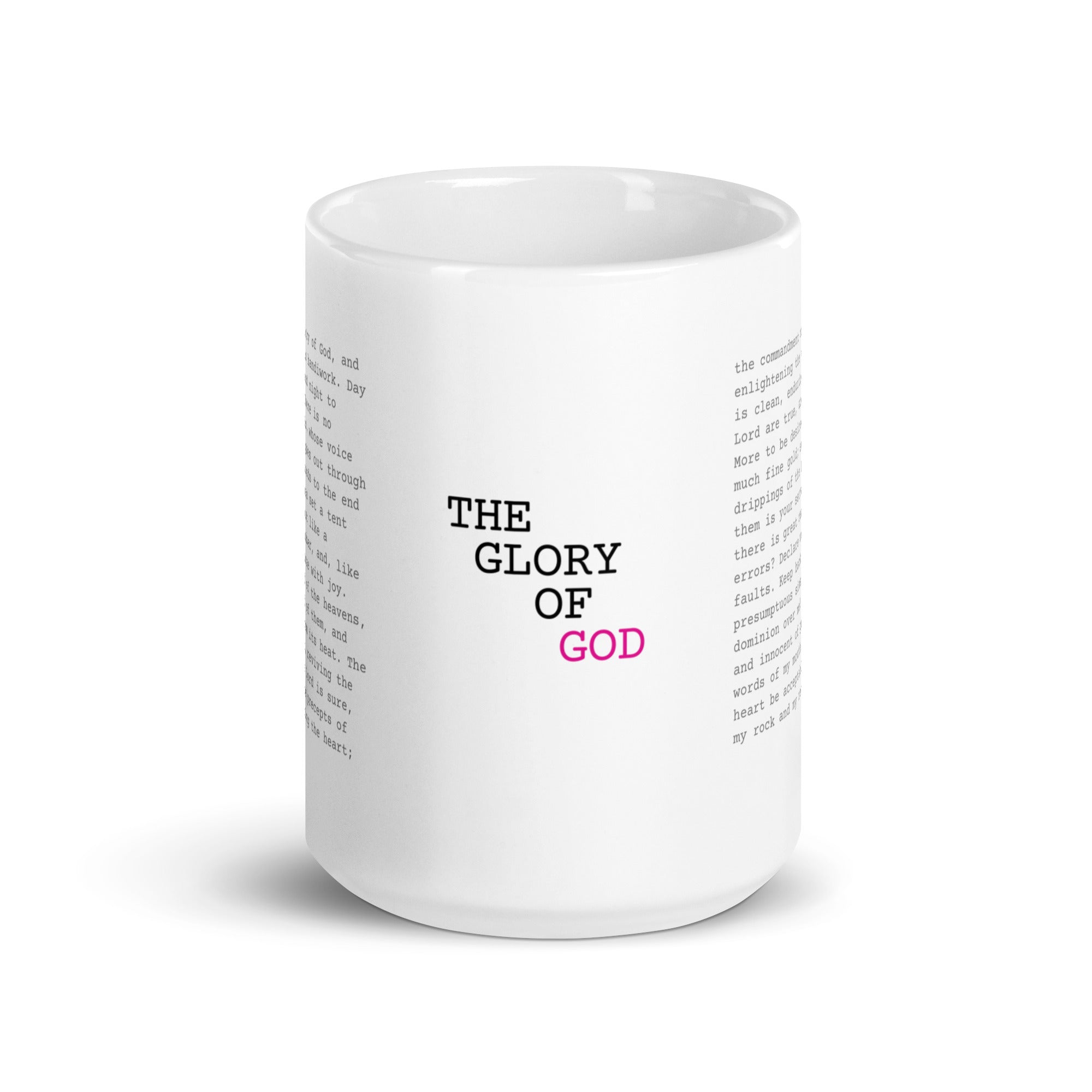 White glossy mug - Psalm 19