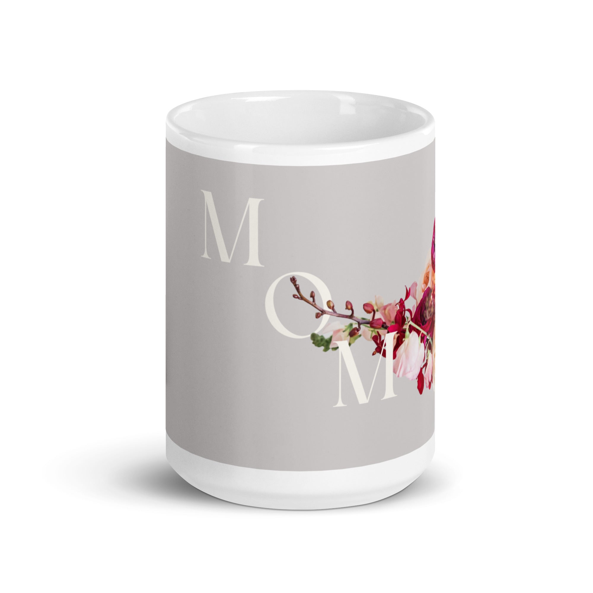 White glossy mug - love you Mom