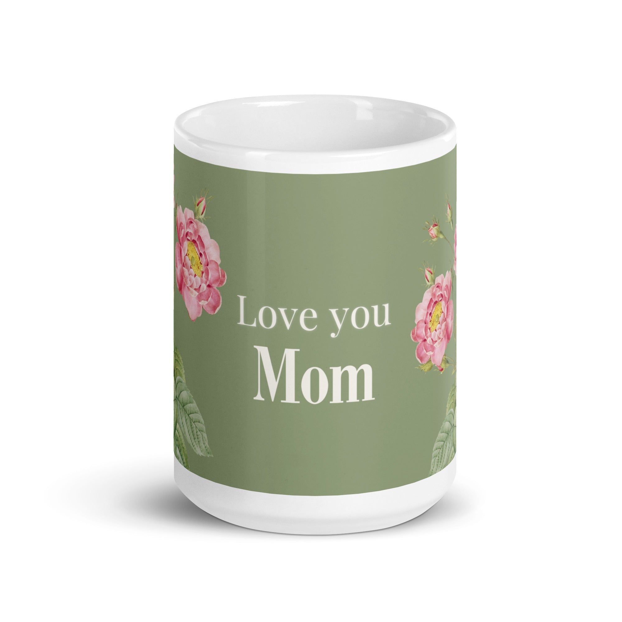 White glossy mug - love you Mom