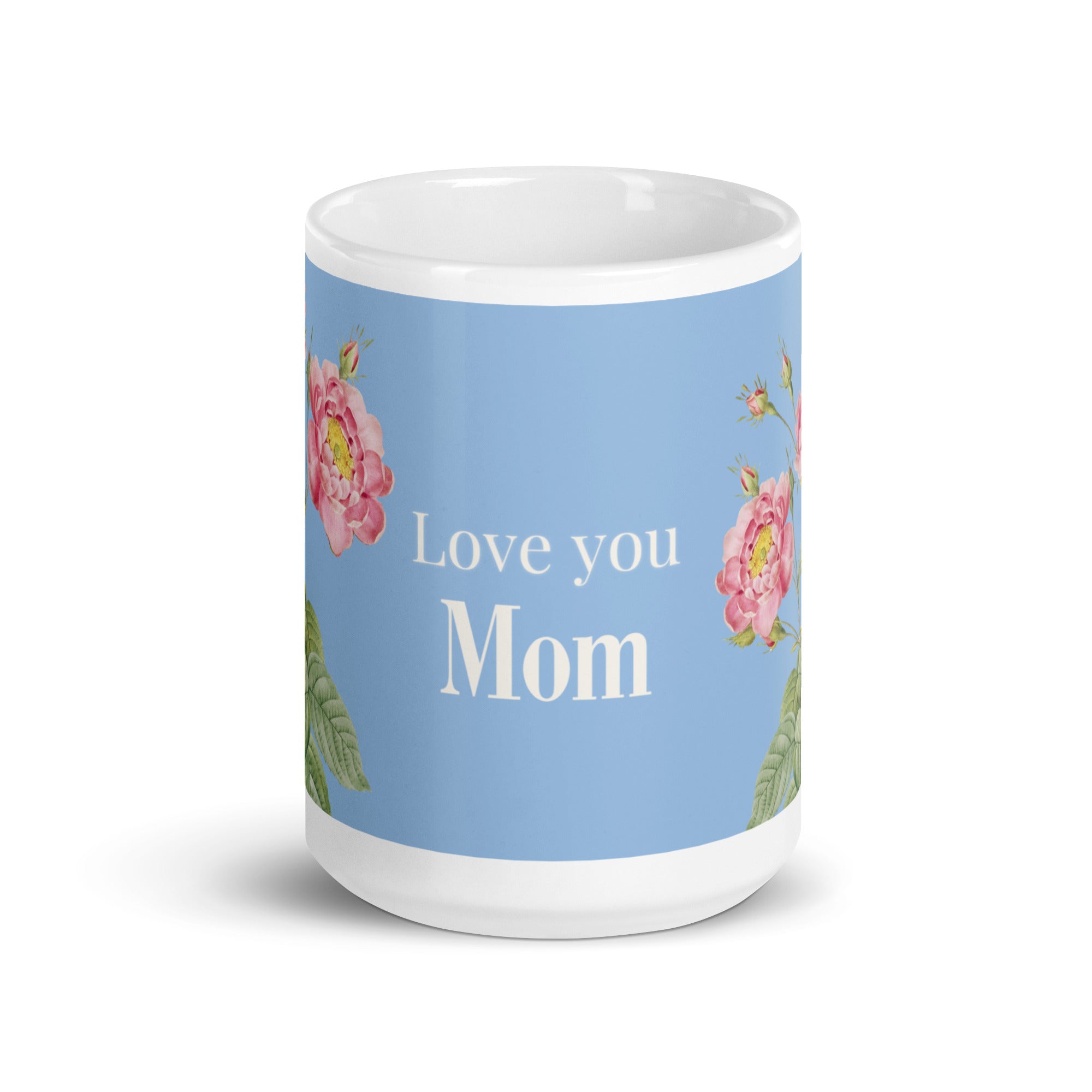 White glossy mug - love you Mom