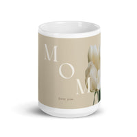 White glossy mug - love you Mom