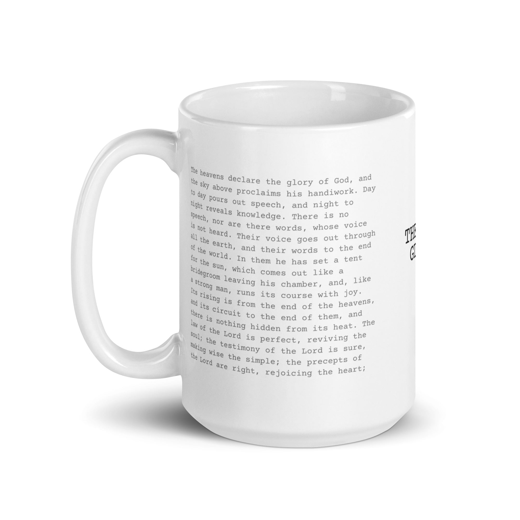 White glossy mug - Psalm 19