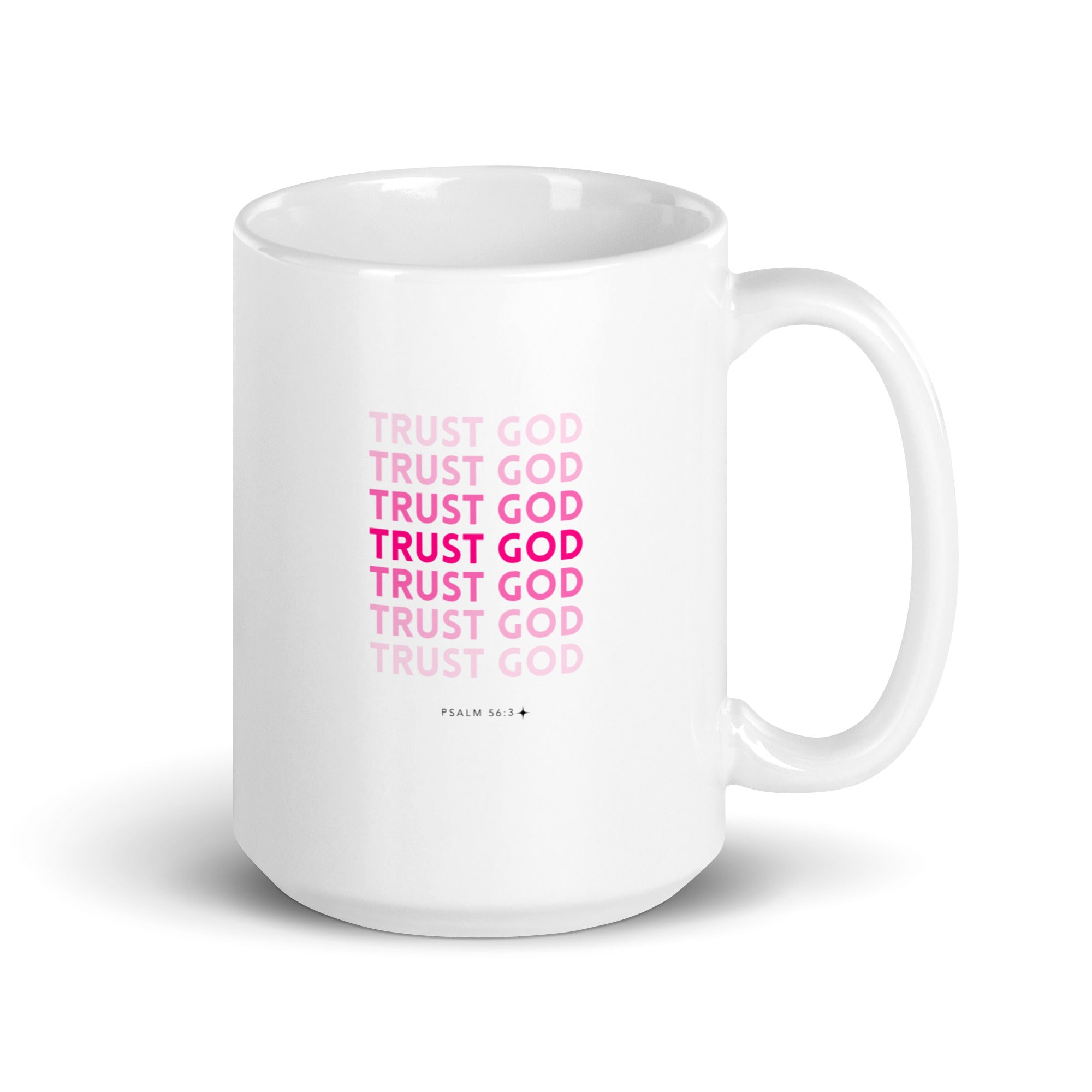 White glossy mug - Psalm 56:3