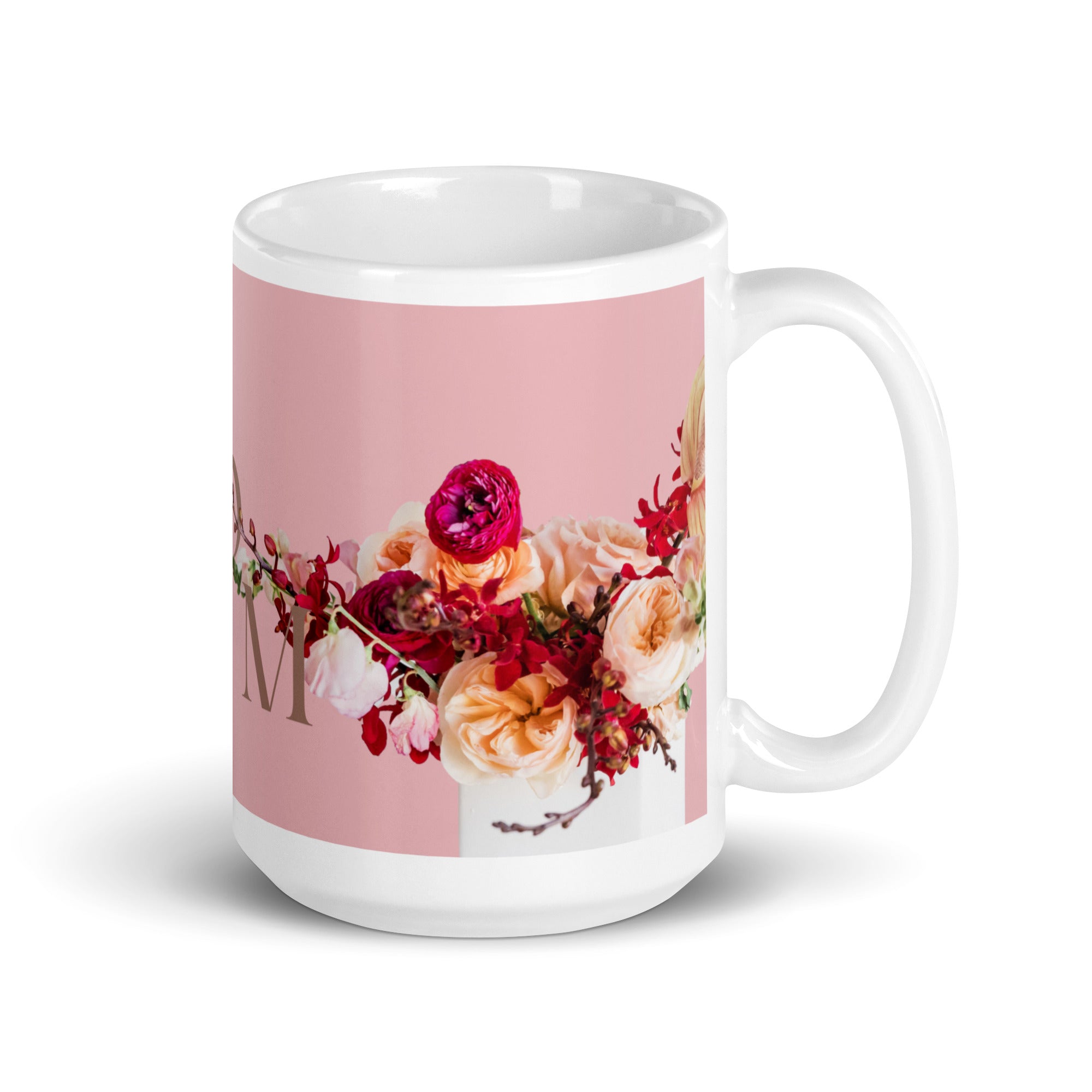 White glossy mug - love you Mom