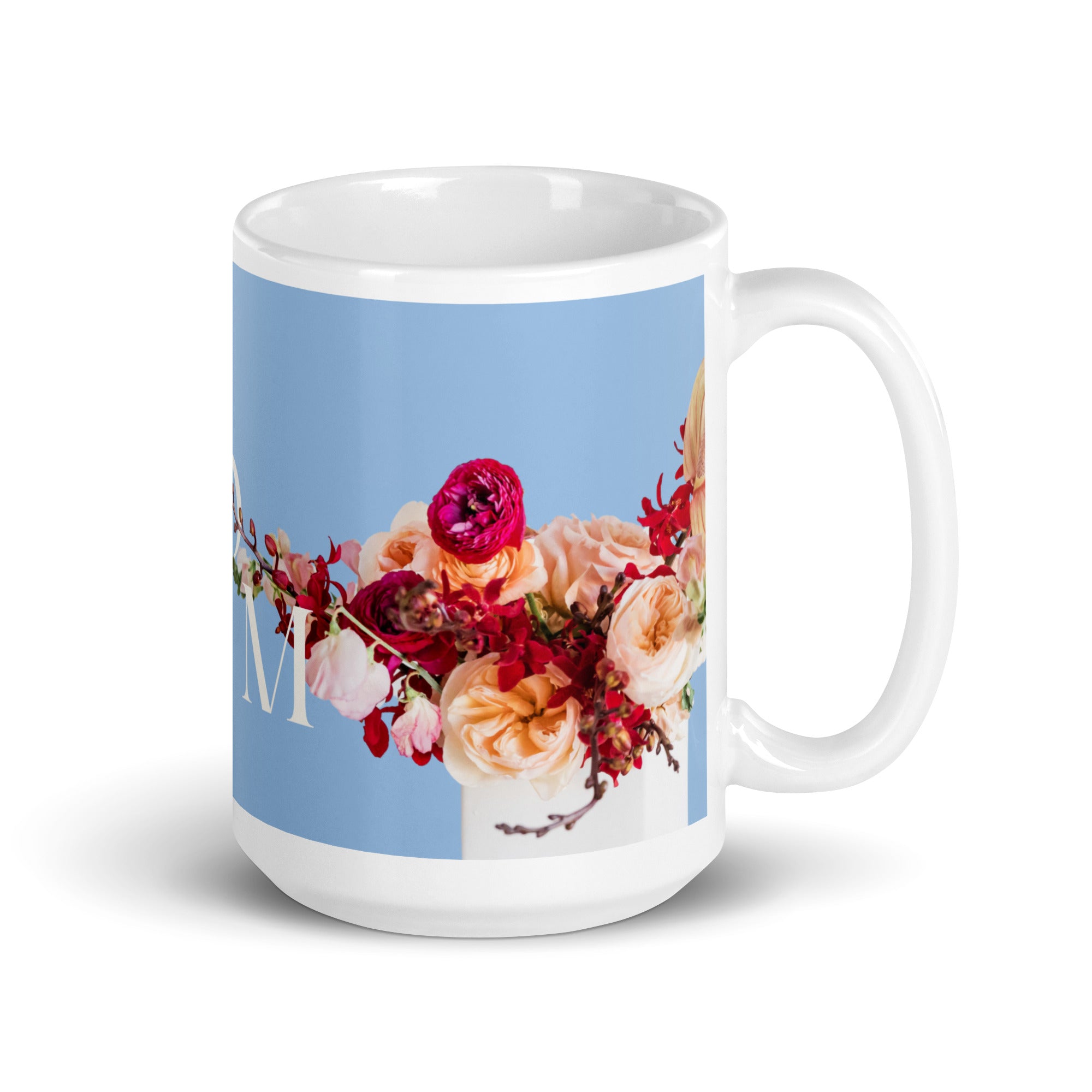 White glossy mug - love you Mom