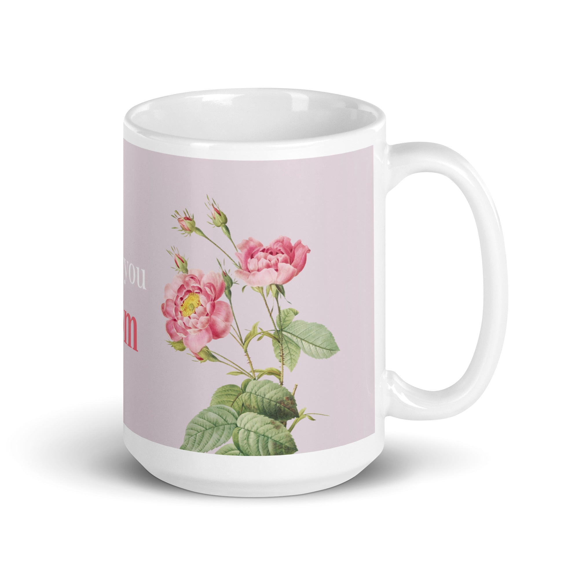 White glossy mug - love you Mom