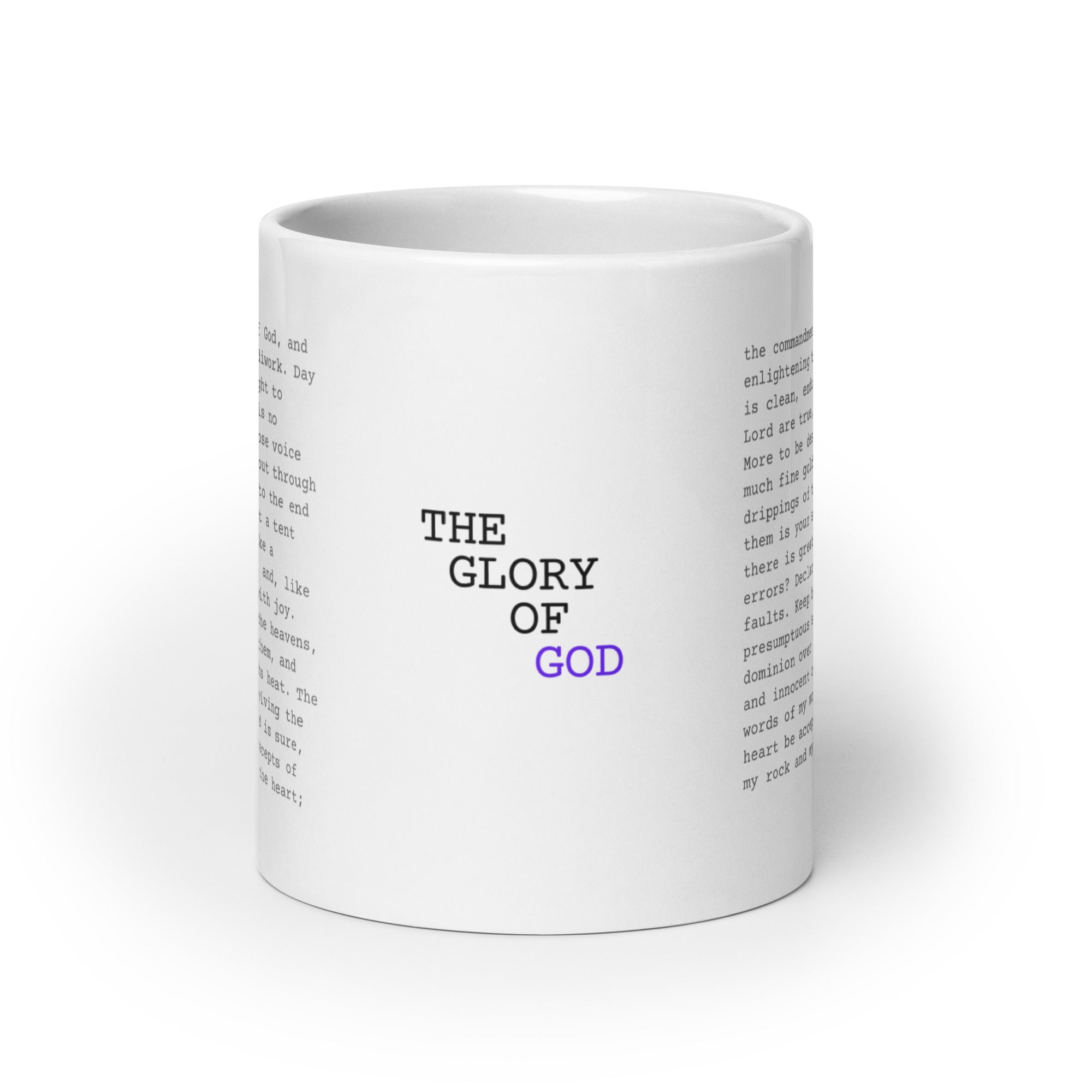 White glossy mug - Psalm 19