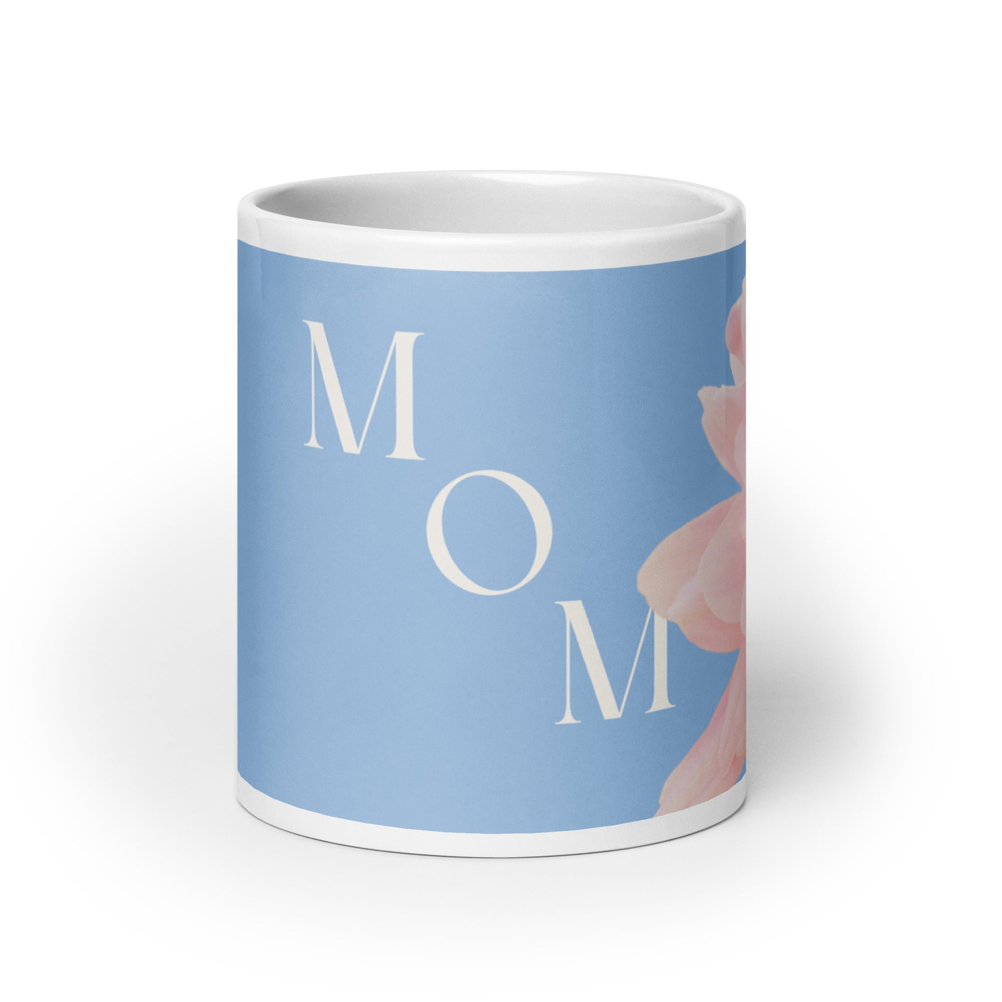 White glossy mug - love you Mom