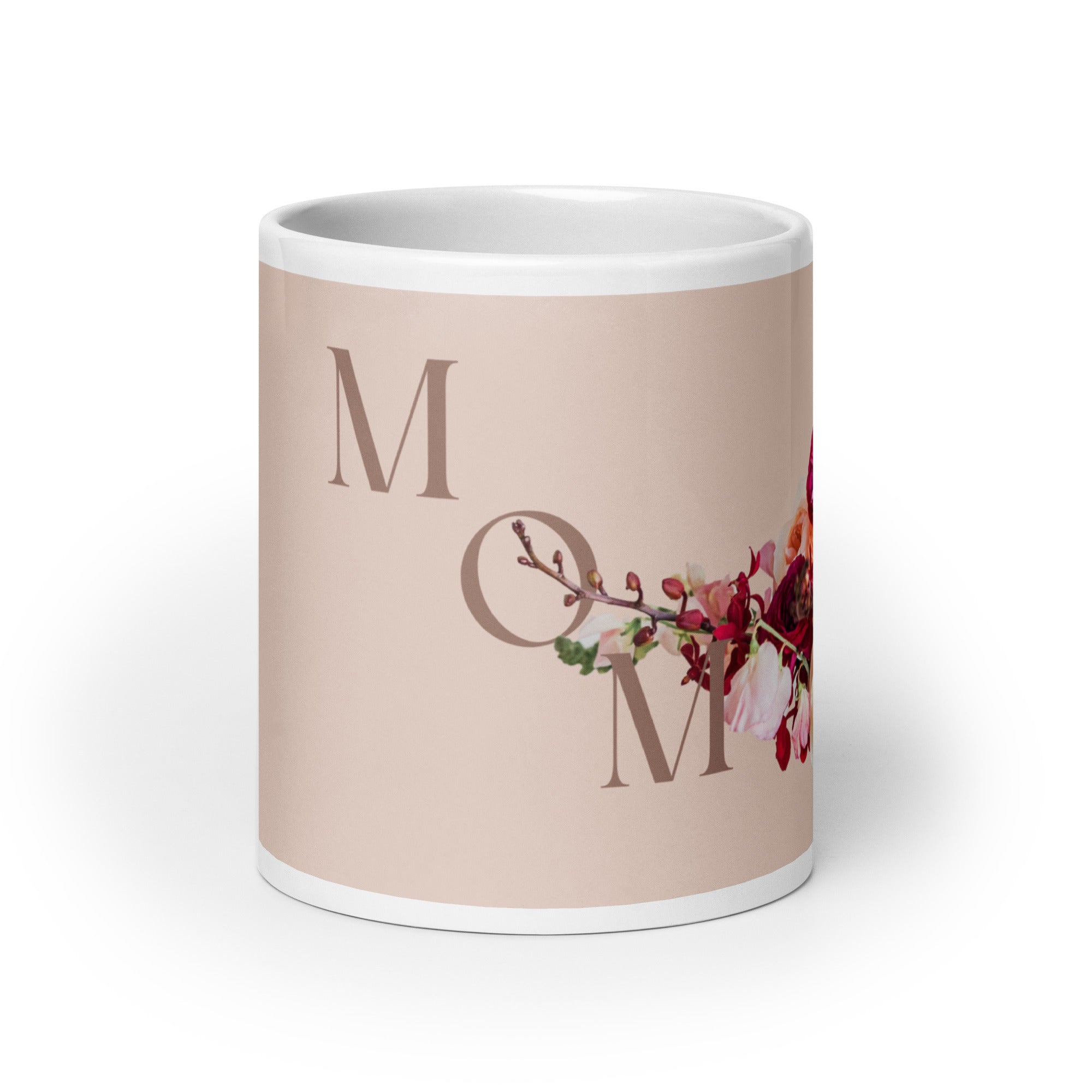 White glossy mug - love you Mom